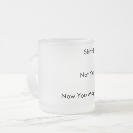 Große mattierte Kaffee-Tasse Mattglastasse (Vorderseite Links)