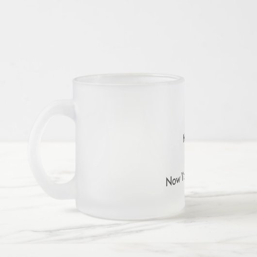 Große mattierte Kaffee-Tasse Mattglastasse (Links)