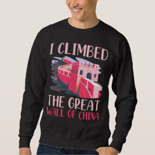 Große Mauer der China Climber und Wanderer Sweatshirt