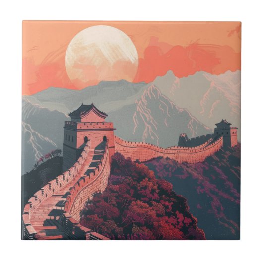 Große Mauer der China Fliese (Vorderseite)