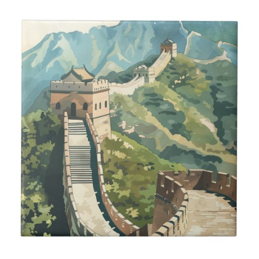 Große Mauer der China Fliese (Vorderseite)