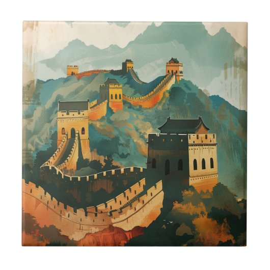 Große Mauer der China Fliese (Vorderseite)
