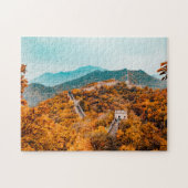 Große Mauer der China Herbstlandschaft Aussicht au Puzzle (Horizontal)