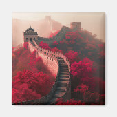 Große Mauer der China im Herbst - Landschaftlich R Magnet (Vorne)