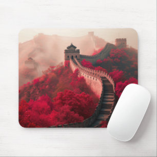 Große Mauer der China im Herbst - Landschaftlich R Mousepad