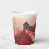 Große Mauer der China im Herbst - Landschaftlich R Pappbecher (Links)