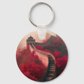 Große Mauer der China im Herbst - Landschaftlich R Schlüsselanhänger (Vorderseite)