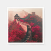 Große Mauer der China im Herbst - Landschaftlich R Serviette (Vorderseite)