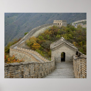Große Mauer der China in Mutianyu Poster