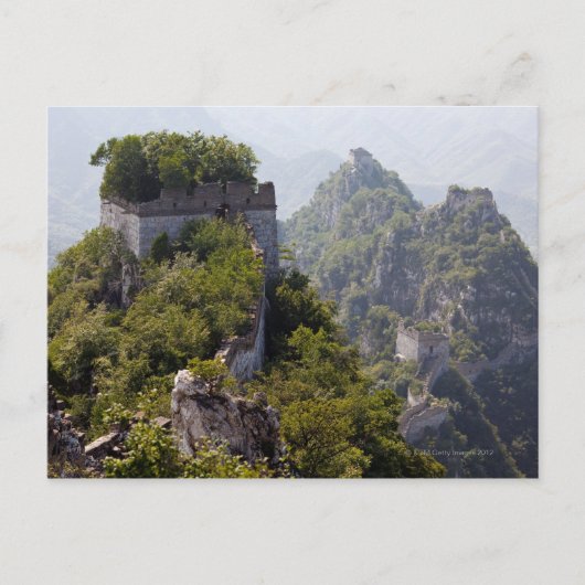 Große Mauer der China, JianKou unrestaurierter Abs Postkarte (Vorderseite)