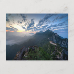 Große Mauer der China, JianKou unrestaurierter Abs Postkarte