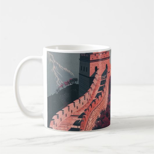 Große Mauer der China Kaffeetasse (Links)