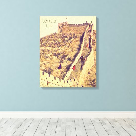 Große Mauer der China Leinwanddruck (Insitu (Holzboden))
