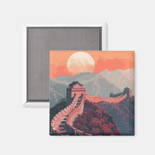 Große Mauer der China Magnet (Vorderseite/Rückseite)
