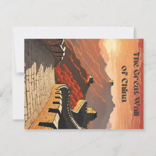 Große Mauer der China Postkarte