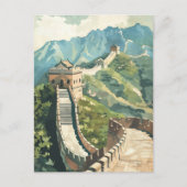 Große Mauer der China Postkarte (Vorderseite)