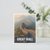 Große Mauer der China Postkarte (Stehend Vorderseite)