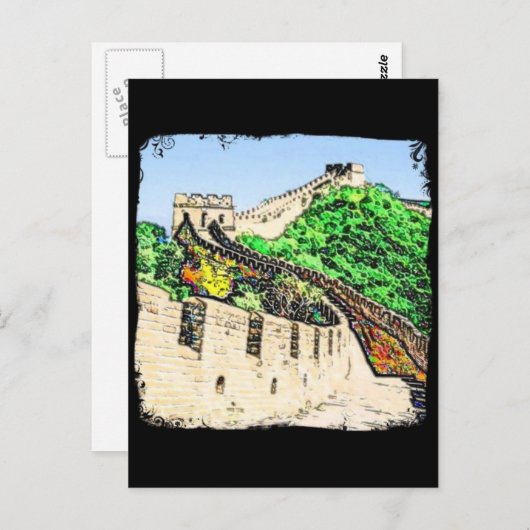 Große Mauer der China Postkarte (Vorne/Hinten)