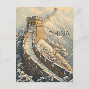 Große Mauer der China Postkarte