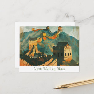 Große Mauer der China Postkarte