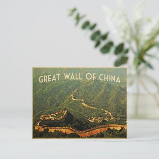 Große Mauer der China Postkarte (Stehend Vorderseite)