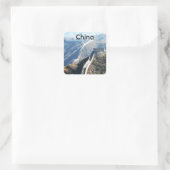 Große Mauer der China Quadratischer Aufkleber (Tasche)