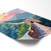 Große Mauer der China | Reisebild Poster (Ecke)