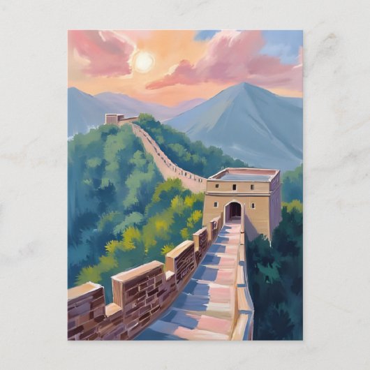 Große Mauer der China | Reisebild Postkarte (Vorderseite)
