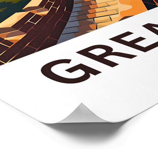 Große Mauer der China Reisedrucke Poster (Ecke)