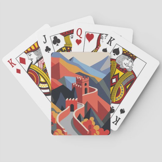 Große Mauer der China Spielkarten (Rückseite)