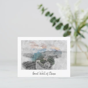 Große Mauer der China Vintag Postkarte