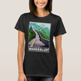 Große Mauer der China Wanderlust T-Shirt