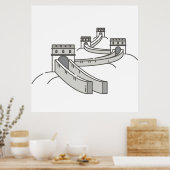 Große Mauer der Sehenswürdigkeit der China Poster (Küche)