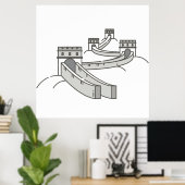 Große Mauer der Sehenswürdigkeit der China Poster (Heimbüro)