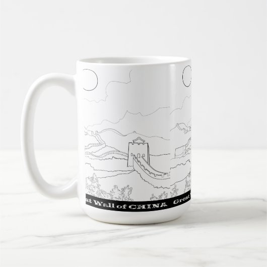 Große Mauer der Tasse der China (Links)