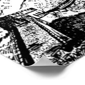 große Mauer der zeichnend China Poster (Ecke)