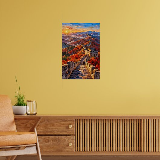 Große Mauer im Herbstfeuer Poster (Wohnzimmer 2)