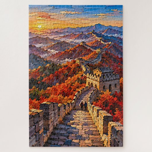 Große Mauer im Herbstfeuer Puzzle (Vertikal)