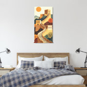 Große Mauer Leinwanddruck (Insitu (Schlafzimmer))