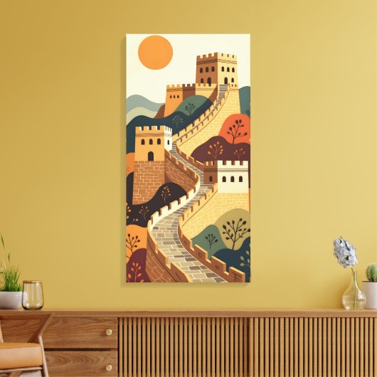 Große Mauer Leinwanddruck (Insitu (Wohnzimmer))