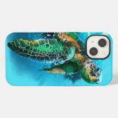 Große Meeresschildkröte iPhone Hülle (Rückseite (Horizontal))
