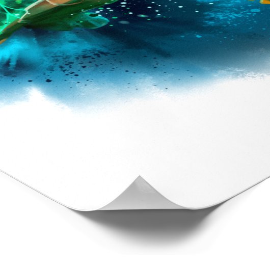 Große Meeresschildkröte Poster (Ecke)