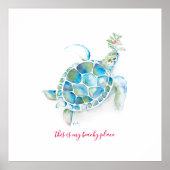 Große Meeresschildkröte Poster (Vorne)