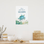 Große Meeresschildkröte und Monstera-Blätter Poster (Küche)