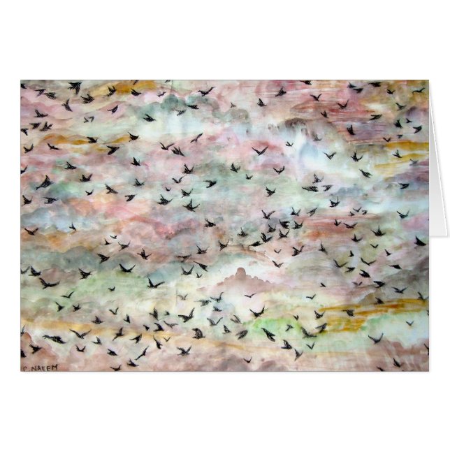 Große Menge im Flug (Vorderseite (Horizontal))