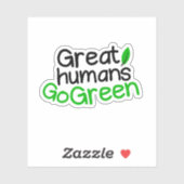 Große Menschen grün Aufkleber (Blatt)