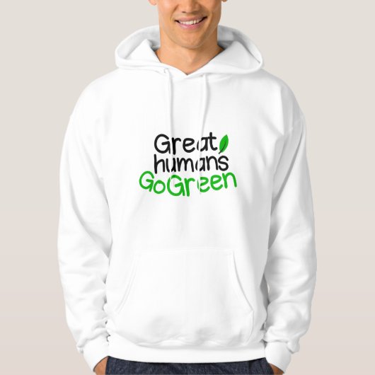 große Menschen grün Hoodie (Vorderseite)