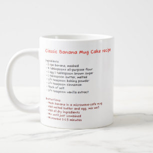 Große Mikrowellen-Tasse (Bananen-Mug-Cake-Rezept) Jumbo-Tasse