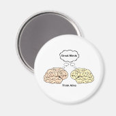 Große Minds denken ähnlich Magnet (Vorderseite/Rückseite)