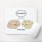 Große Minds denken ähnlich Mousepad (Mit Mouse)